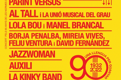 Cartell del concert de commemoració de les Normes de Castelló el pròxim 17 de desembre