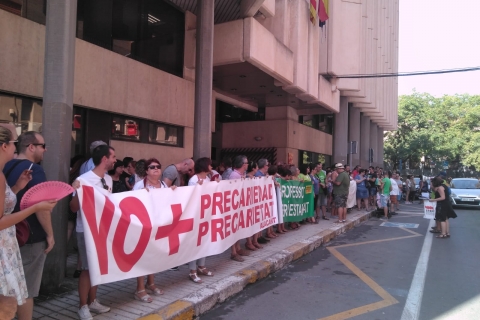 Concentració a Alacant el passat 3 d'agost en protesta per les adjudicacions