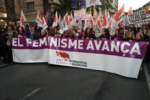 Imatge de la manifestació del 8M a Alacant