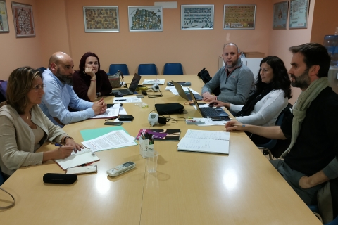 Un moment de la reunió amb ADIP-PV a la seu de STEPV a Castelló el passat 21 de febrer