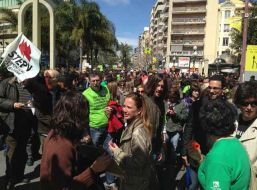 Un moment de la concentració a Alacant