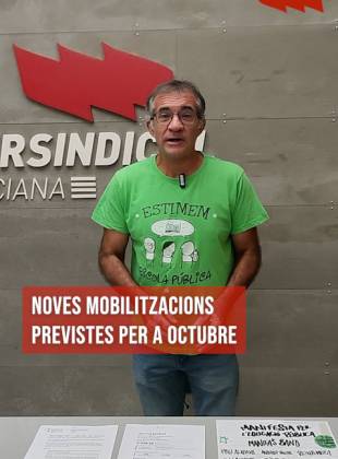 Noves mobilitzacions educatives previstes per a octubre