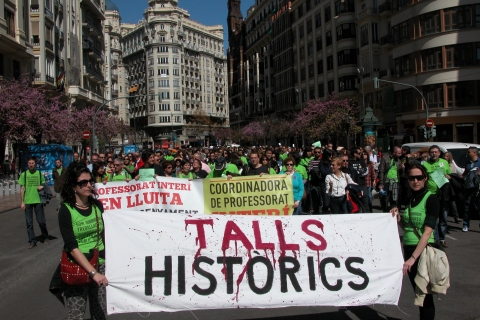 Manifestació a València el 20 de març