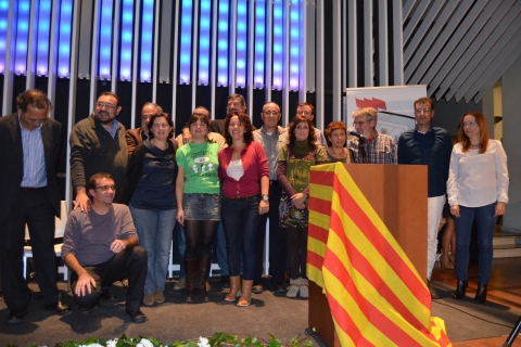 Caps de llista, invitats de partits polítics i entitats i anteriors presidents de les juntes de personal en la presentació de candidatures a València