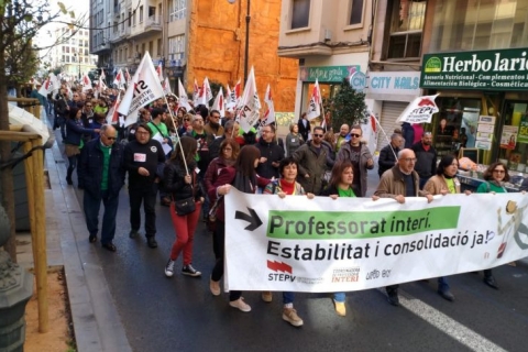 Manifestació convocada el passat 9 de febrer de 2019 a València