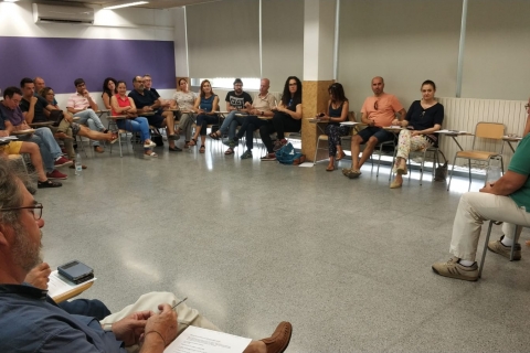 Un moment de la reunió de la Intercomarcal d'Alacant