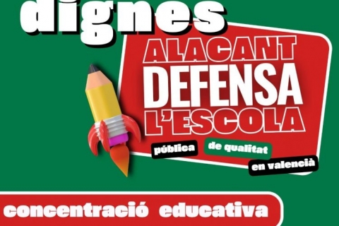 Cartell de la Plataforma per l'Educació Pública d'Alacant