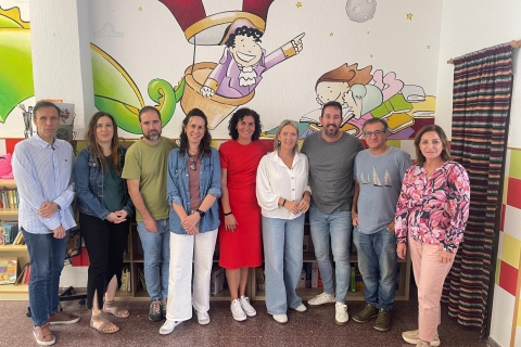 Representants d'ADEP-PV amb els sindicats