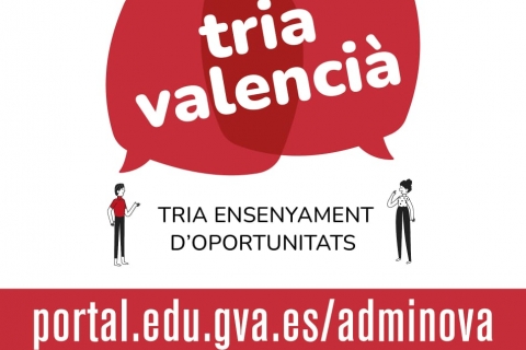 Cartell de la plataforma que anima a marcar en valencià en l'admissió
