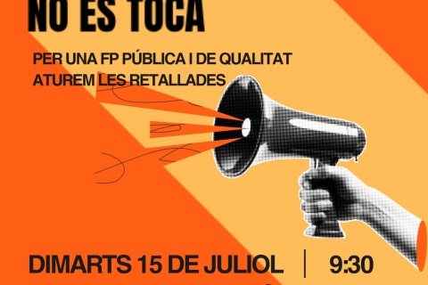 Cartell de convocatòria de la concentració del 15 de juliol