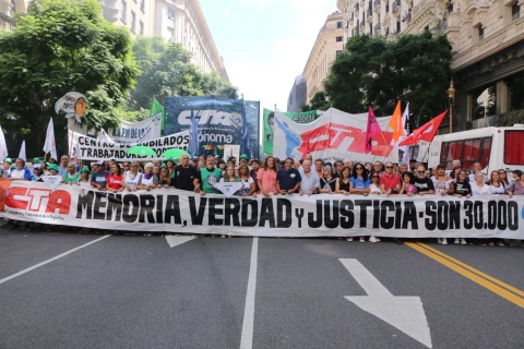 Mobilització sindical a l'Argentina el passat 24 de març contra el goven Milei