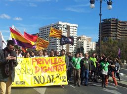 Manifestació d'aquest matí a València.