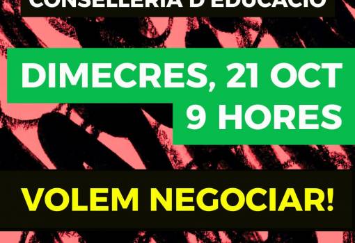 Convocatòria d’assemblea unitària el 20 d’octubre i de concentració el 21