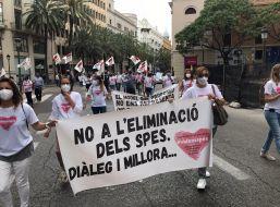 Manifestació pel manteniment dels SPES el passat 15 de maig a València
