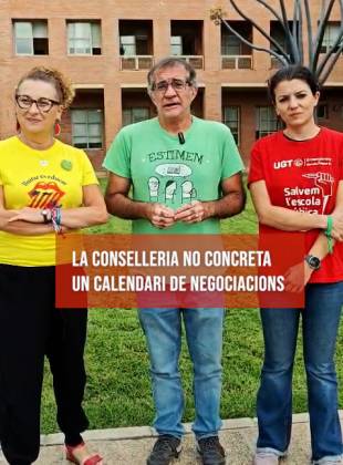 Junta de Portaveus: La Conselleria es nega a concretar un calendari de negociació dels temes pendents