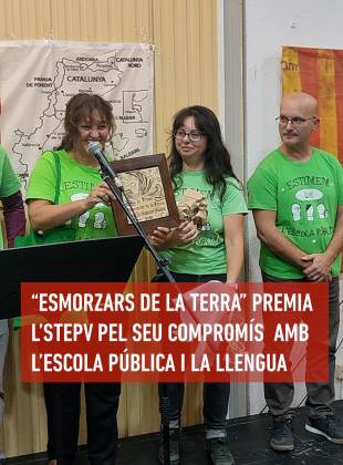 “Esmorzars de la Terra” premia l’STEPV pel seu compromís per l’escola pública i la llengua