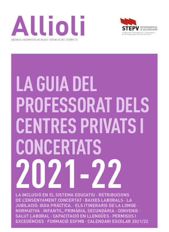 Guia del professorat i dels centres 2021/22 - Ensenyament privat