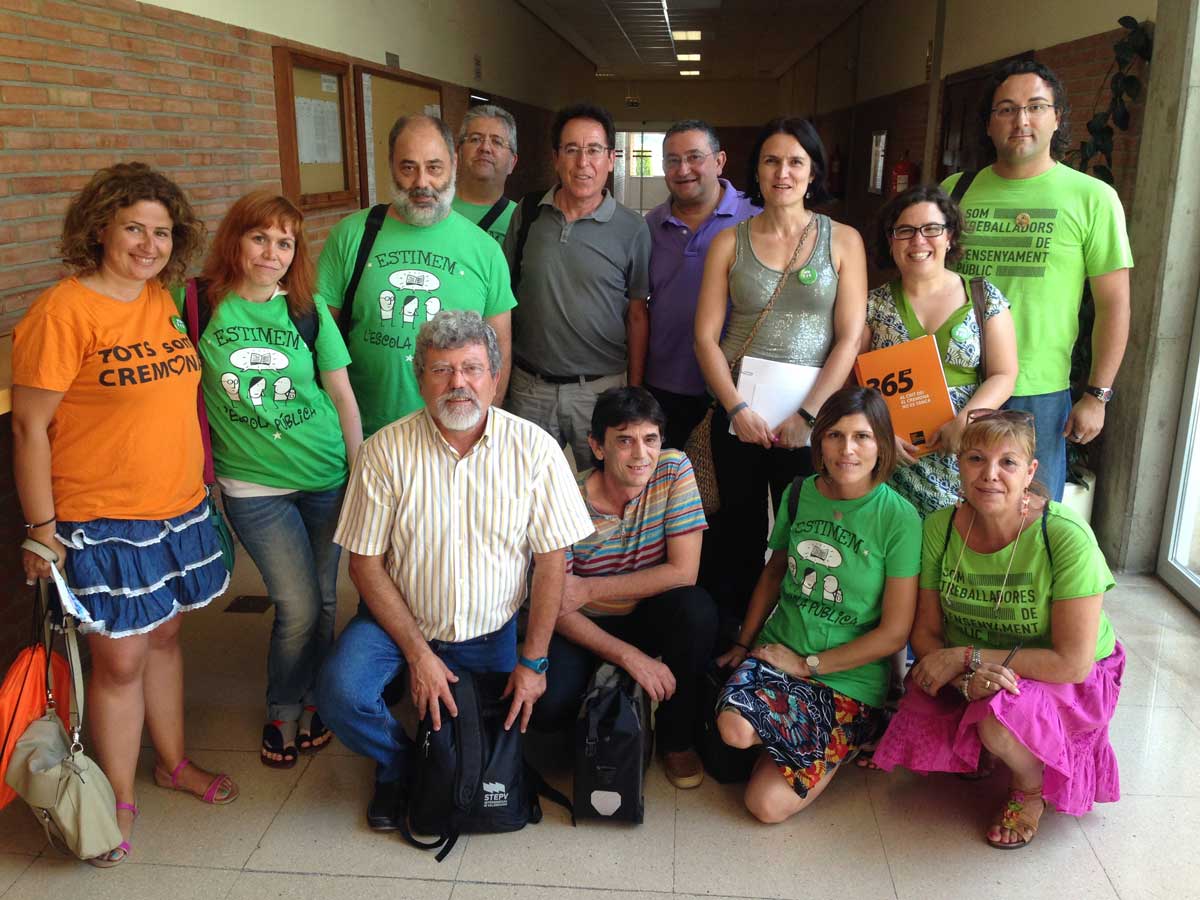 Equip negociador de STEPV en la mesa sectorial de hui.