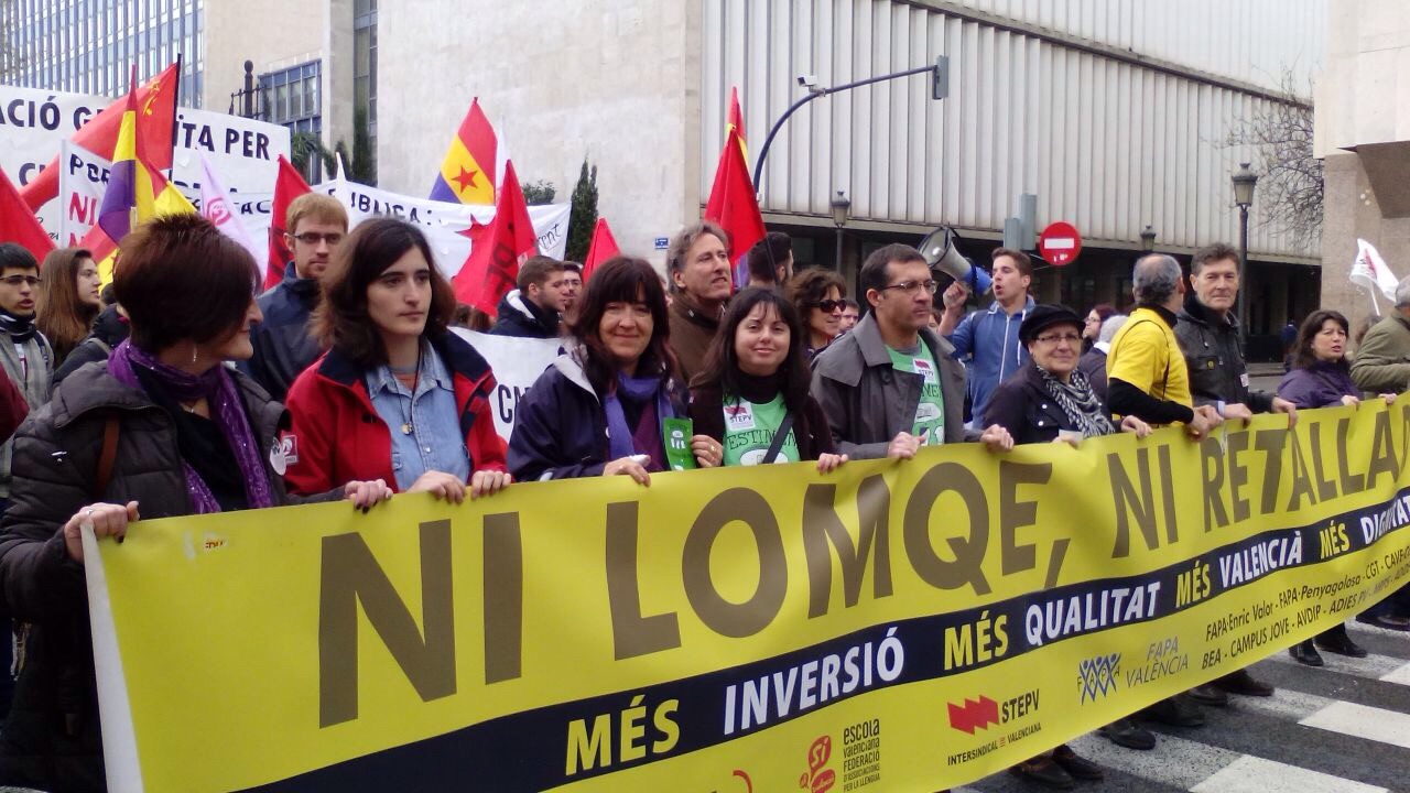 Manifestació d'aquest matí a València.