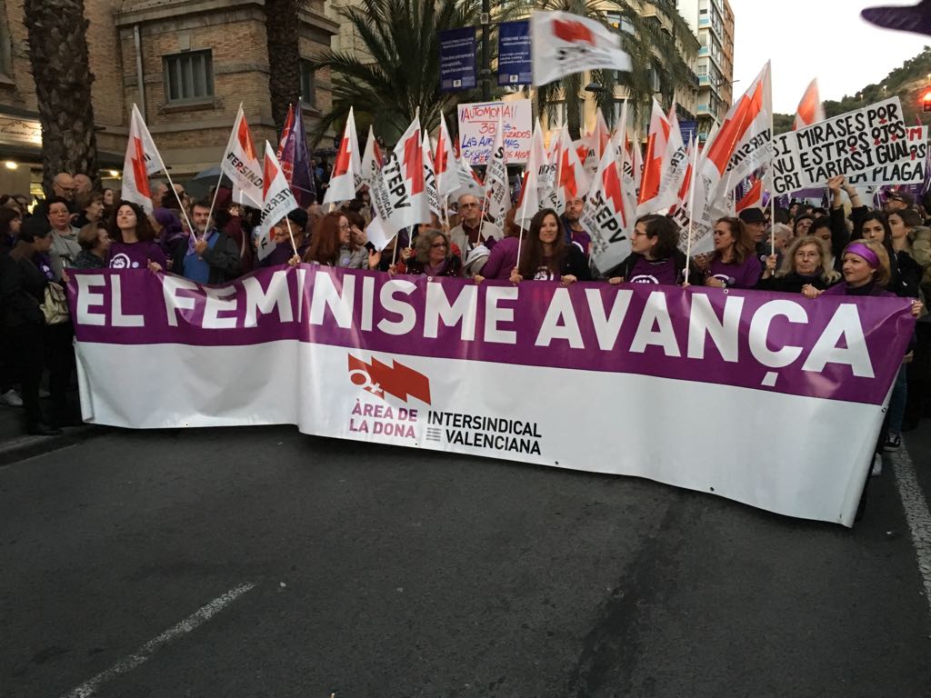 Imatge de la manifestació del 8M a Alacant