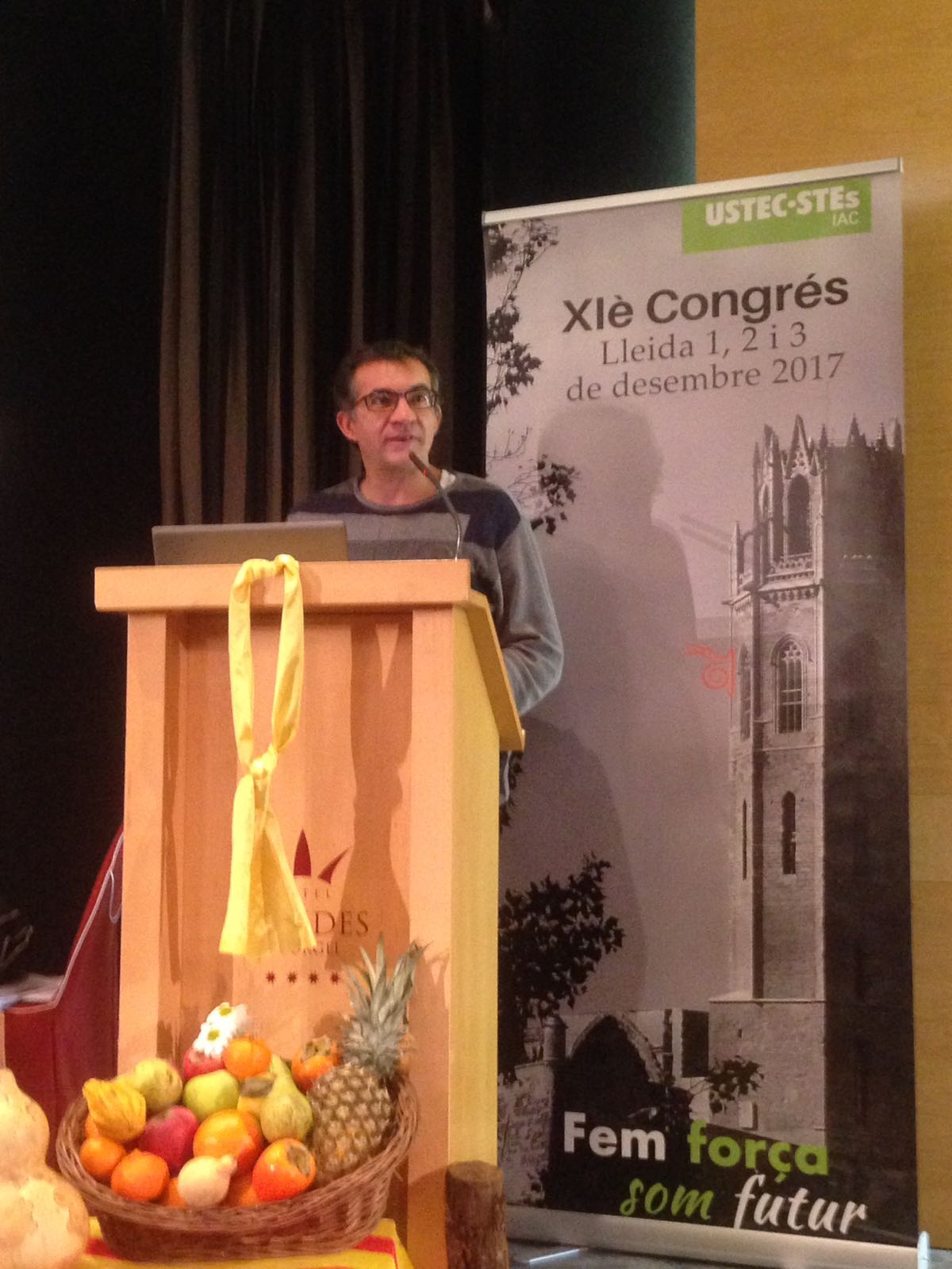 Marc Candela intervé en el Congrés d'USTEC-STEs en nom d'STEPV