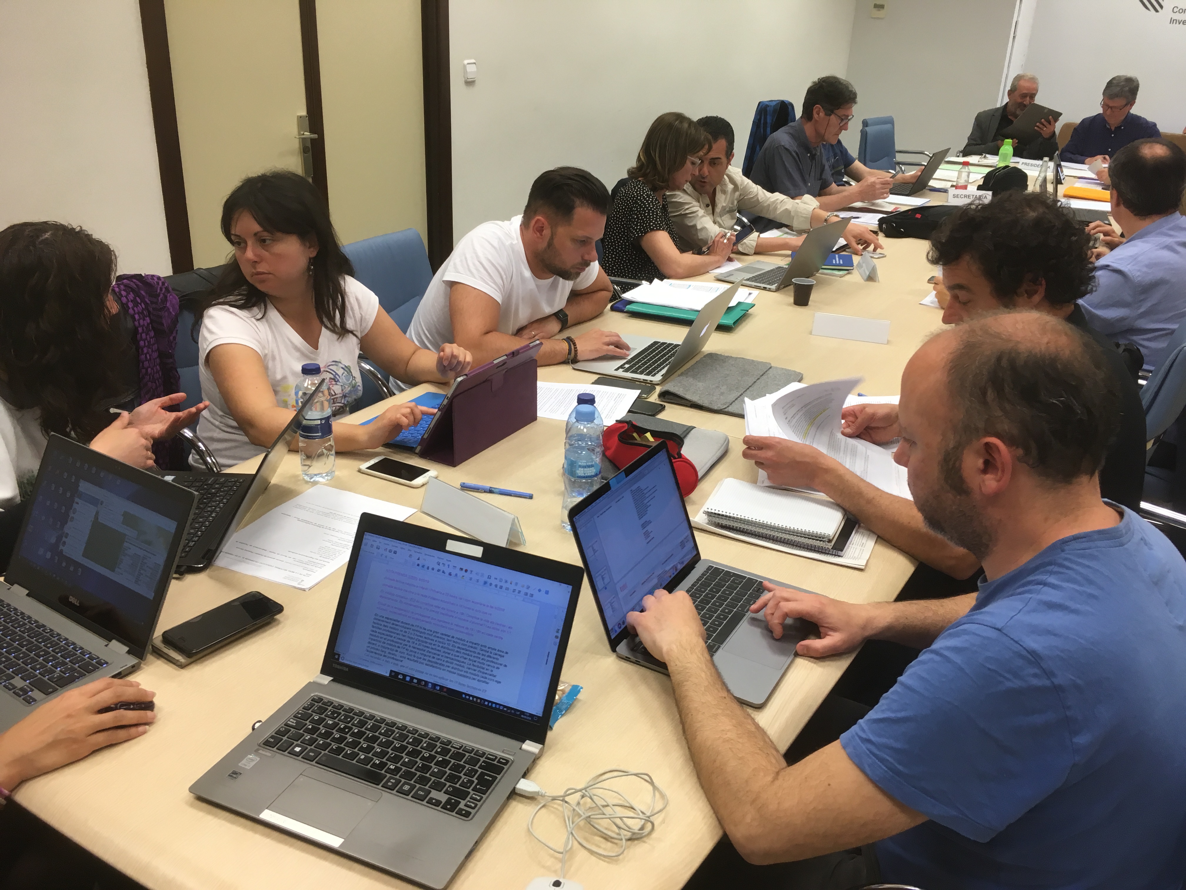 Un moment de la Mesa Sectorial d'aquest matí