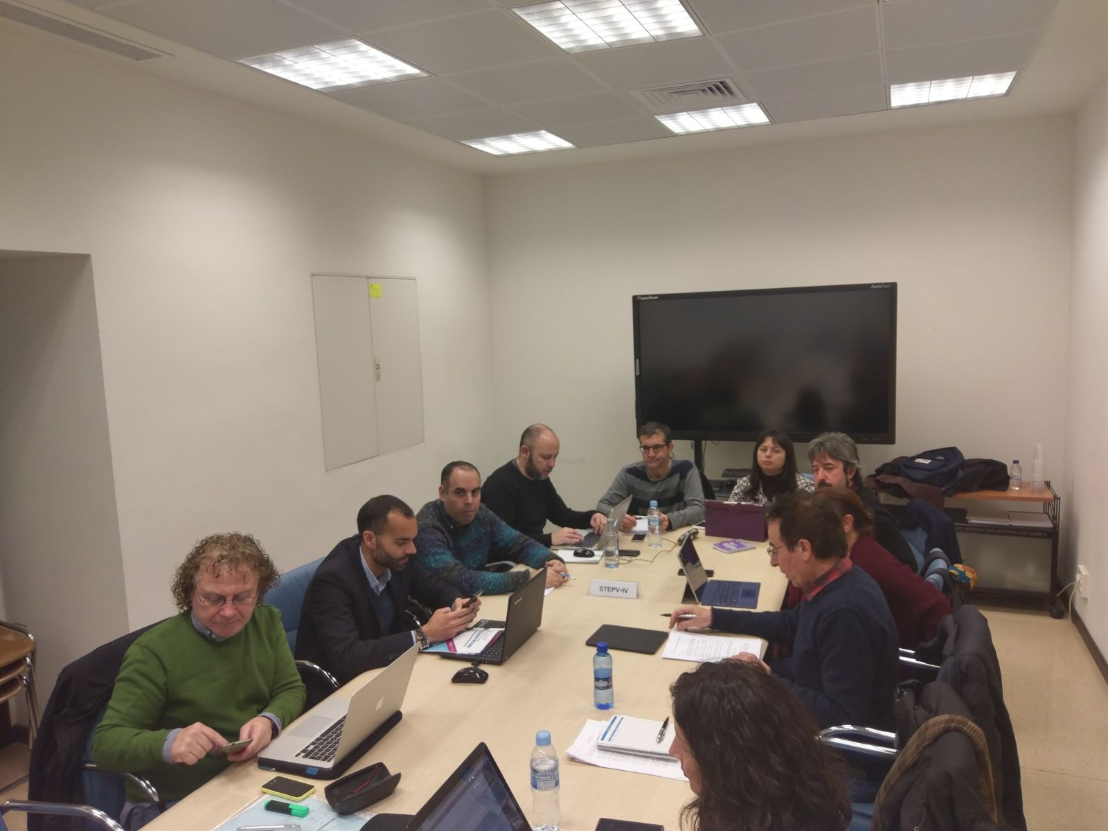 Delegació de STEPV en la Mesa Sectorial, amb representants de diferents col·lectius de professorat