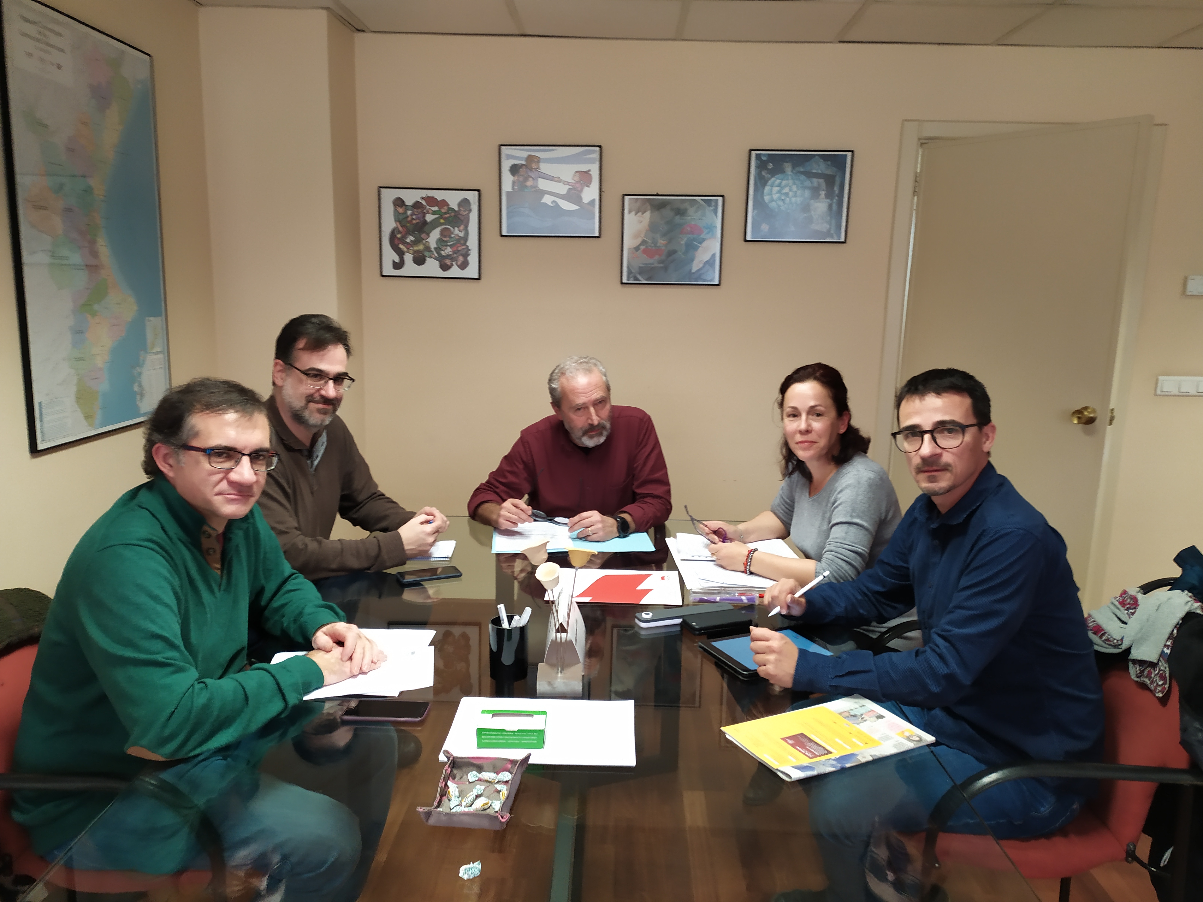 Un moment de la reunió d'aquest matí