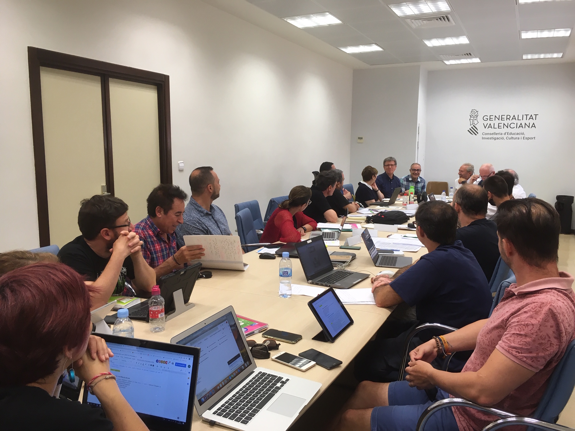 Un moment de la Mesa Sectorial d'aquest matí