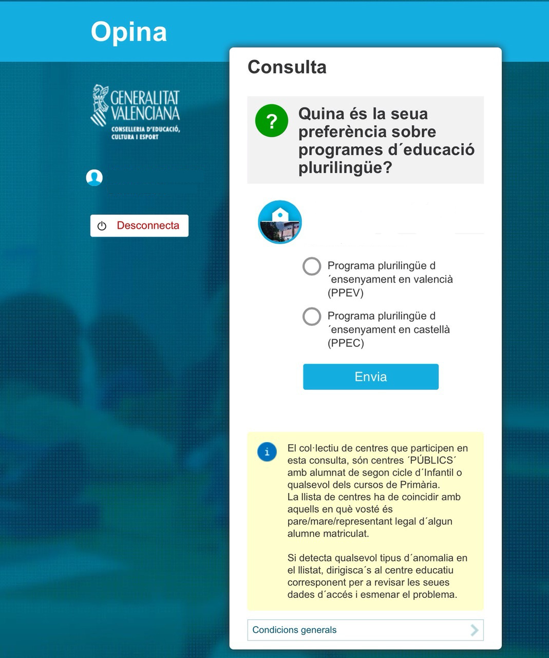 La pregunta de la consulta