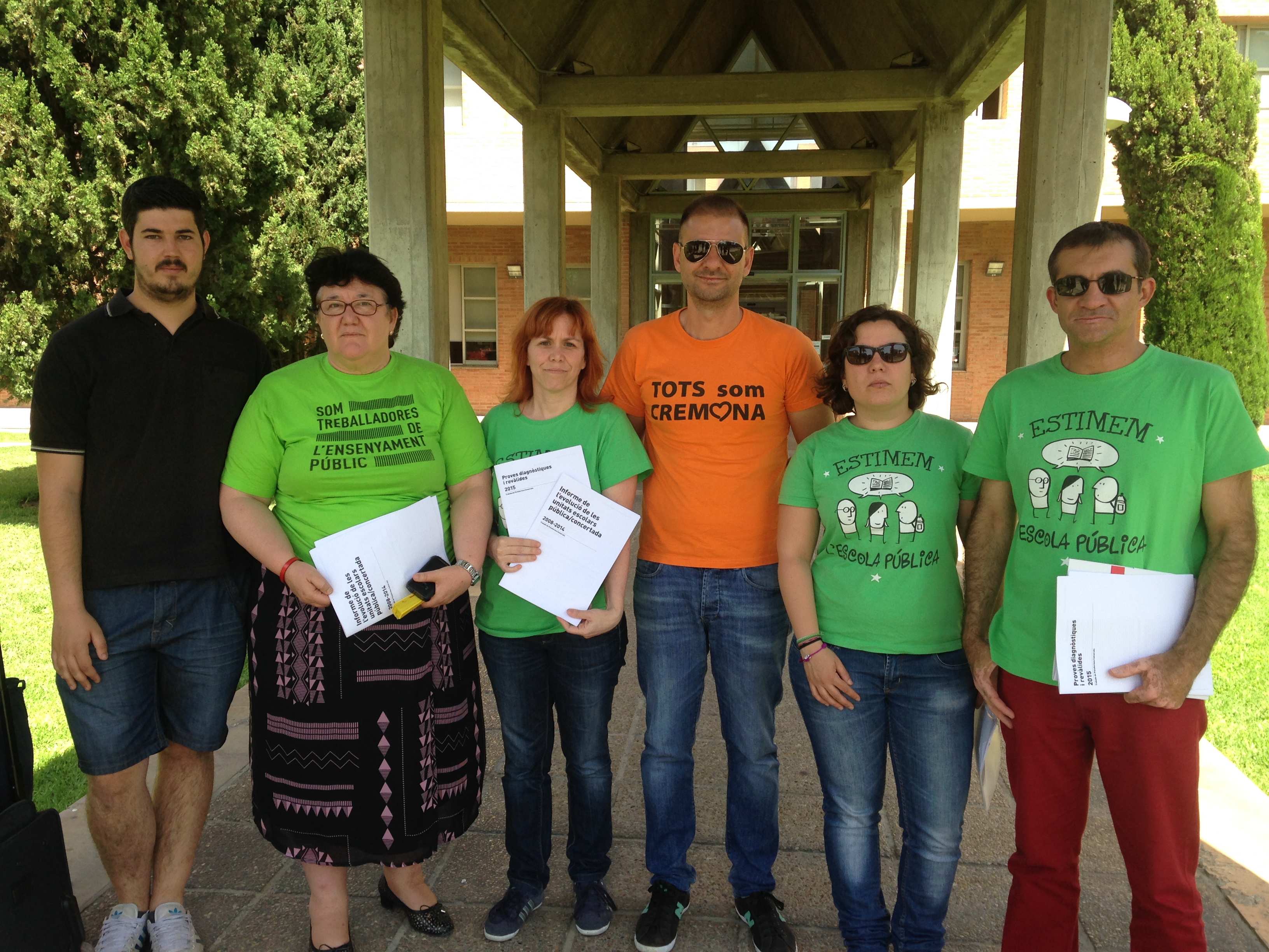 Representants de la Trobada de Plataformes Comarcals durant la roda de premsa
